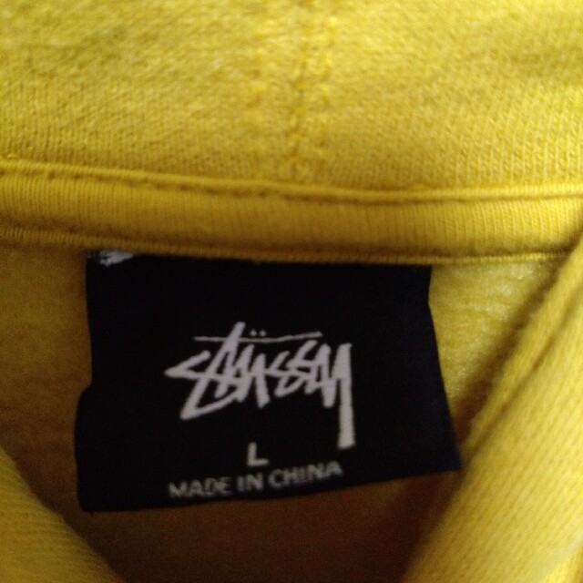 【美品】希少カラー STUSSY ビッグシルエット デカロゴ パーカー L 5