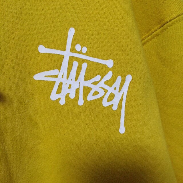 【美品】希少カラー STUSSY ビッグシルエット デカロゴ パーカー L 4