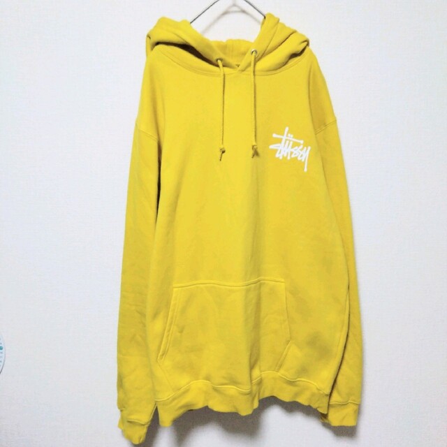 【美品】希少カラー STUSSY ビッグシルエット デカロゴ パーカー L 1