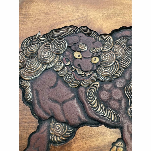 大幅値下 讃岐彫 獅子 お盆48センチ 飾りお盆 エンタメ/ホビー 美術品