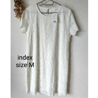 インデックス(INDEX)の新品【index】総レースワンピース M(ミニワンピース)