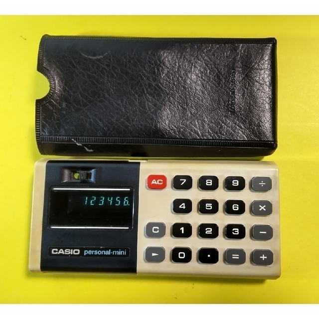 CASIO - 昭和レトロ カシオ液晶電卓ケース付き パーソナル ミニ CASIO - 昭和レトロ カシオ液晶電卓ケース付き パーソナル ミニ
