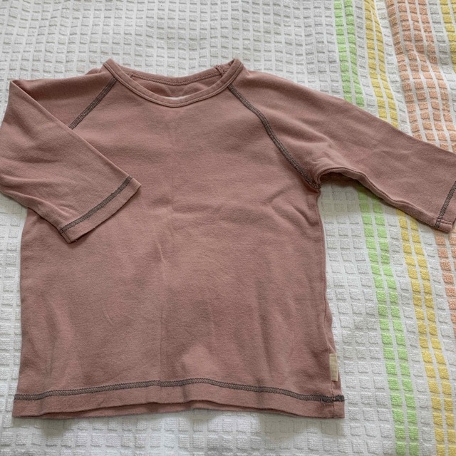 ベルメゾン(ベルメゾン)のベルメゾン 7分袖 Tシャツ 100 キッズ/ベビー/マタニティのキッズ服女の子用(90cm~)(Tシャツ/カットソー)の商品写真