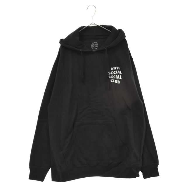 55センチ袖丈ANTI SOCIAL SOCIAL CLUB アンチソーシャルソーシャルクラブ Logo Pullover Parka ロゴプルオーバーパーカー ブラック