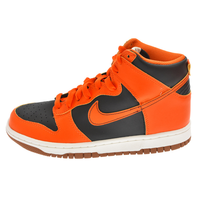 合成皮革天然皮革合成繊維底NIKE ナイキ GS Dunk High Halloween GS ダンク ハイ ハロウィン ハイカットスニーカー ブラック/オレンジ DB2179-004 US7Y/25cm