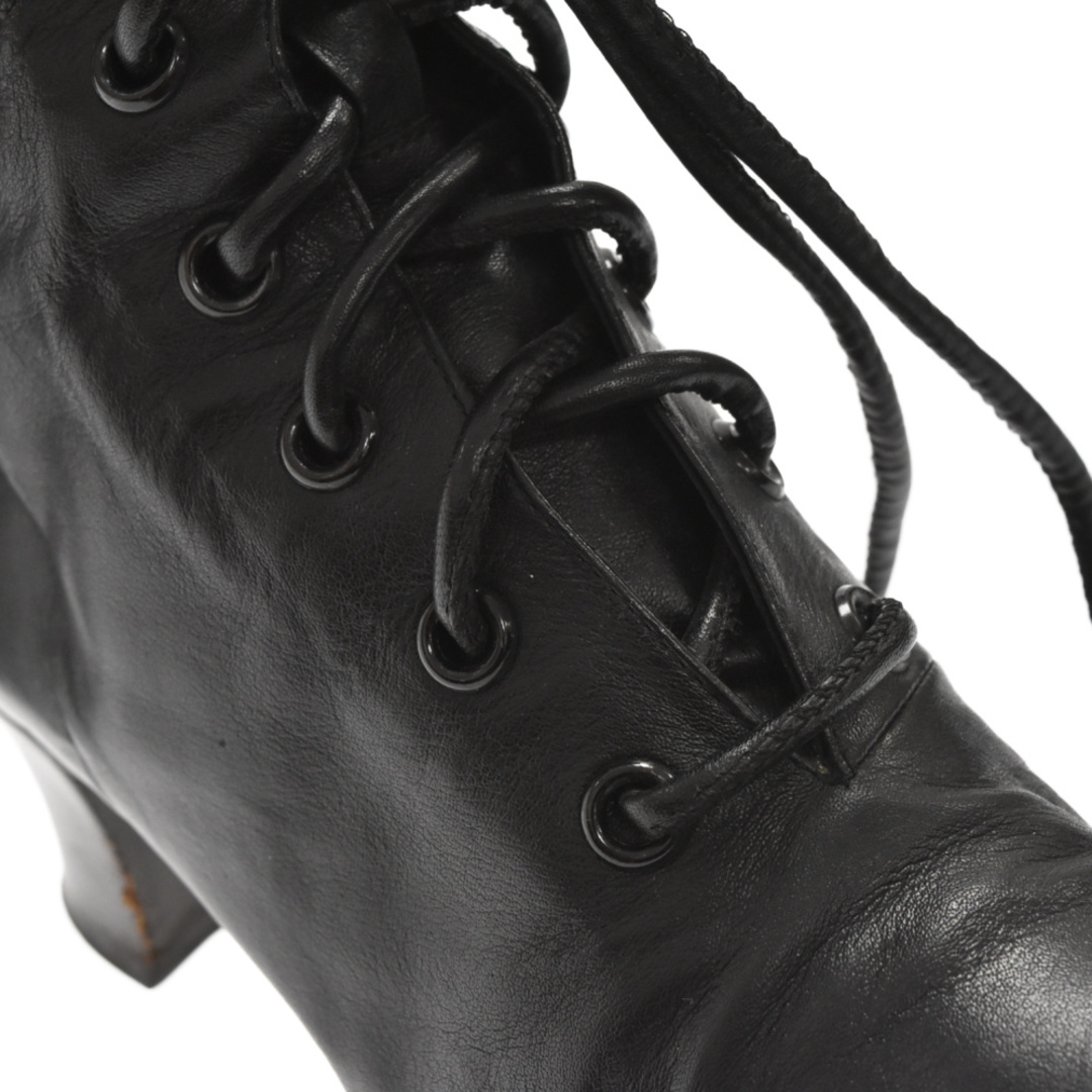 BALENCIAGA バレンシアガ OLD オールレザー レースアップヒールブーツ ブラック