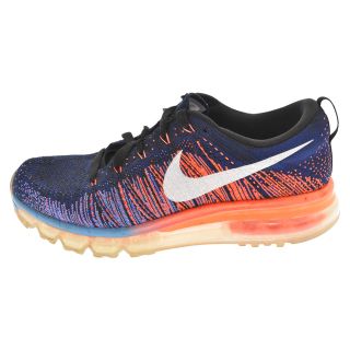 ナイキ(NIKE)のNIKE ナイキ FLYKNIT MAX フライニットマックス レースアップローカットスニーカー マルチ ネイビー オレンジ US8(スニーカー)