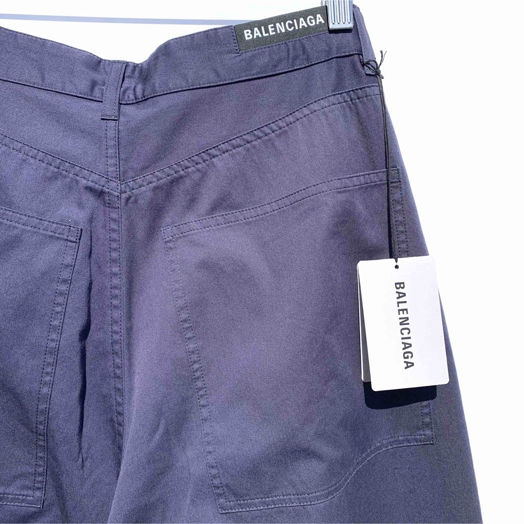 BALENCIAGA BAGGY CHINO TROUSERS NAVY S