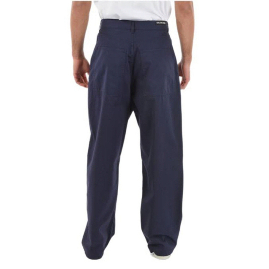 BALENCIAGA BAGGY CHINO TROUSERS NAVY S