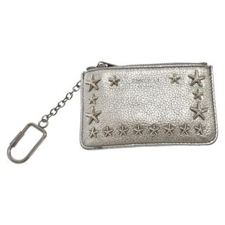 ジミーチュウ(JIMMY CHOO)のJIMMY CHOO ジミーチュウ NANCY W/STARS ナンシー スタースタッズレザーコインケース ガンメタル/ダークシルバー UUR 101958(コインケース/小銭入れ)