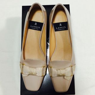 ランバン(LANVIN)の⭐︎美品⭐︎ランバン⭐︎リボンモチーフスクエアパンプス⭐︎23.5⭐︎(ハイヒール/パンプス)