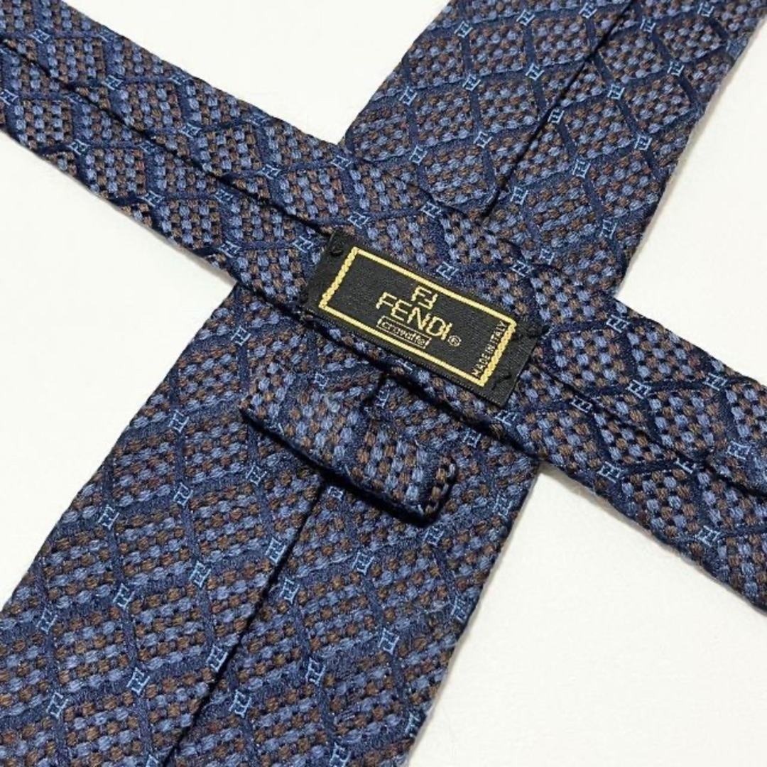 FENDI - 【美品】フェンディ ネクタイ ズッカ柄 FF ジャカード織
