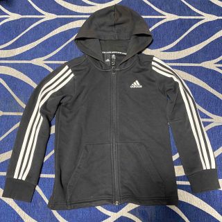 アディダス(adidas)のアディダス　adidas ジャージ　上着　トップス　黒　140 3本線(ジャケット/上着)