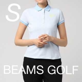 男女兼用 J6024 美品 ビームスゴルフ 胸ロゴ ポロシャツ ホワイト