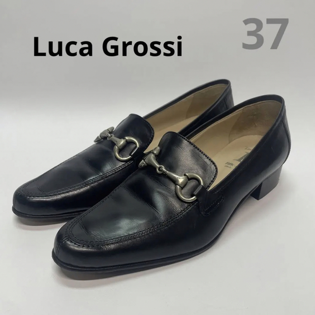 LucaGrossi(ルカグロッシ)のLuca Grossi ルーカグロッシ ビットローファー ブラック 37 24 レディースの靴/シューズ(ローファー/革靴)の商品写真