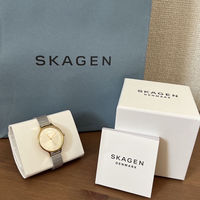 SKAGEN 時計 ツートーンスチールメッシュウォッチ