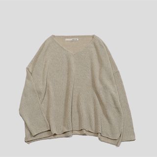 エヴァムエヴァ(evam eva)のタンタン購入evam eva coil yarn v neck pullover(カットソー(長袖/七分))