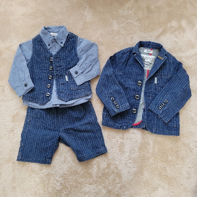 BREEZE(ブリーズ)のブリーズ　デニム　フォーマル キッズ/ベビー/マタニティのキッズ服男の子用(90cm~)(ドレス/フォーマル)の商品写真