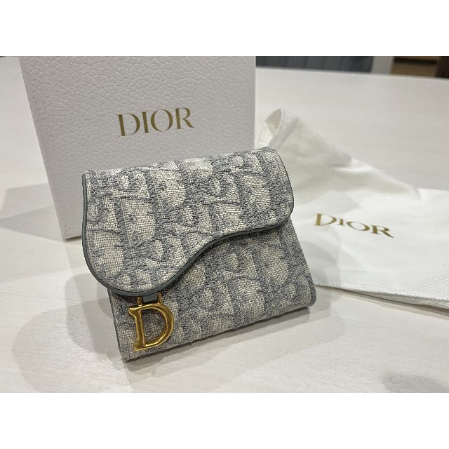 DIOR ロータスウォレット オブリーク サドル ネイビー 正規品