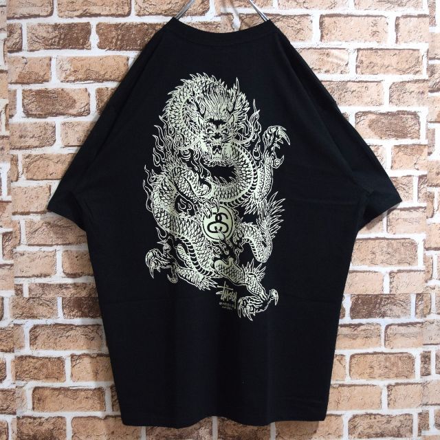 ステューシー》即完モデル 正規・新品タグ ドラゴン ブラック XL T