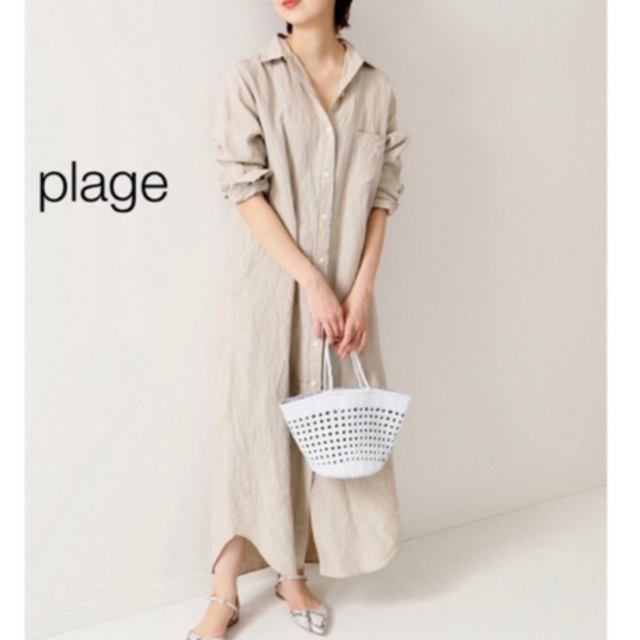 Plage(プラージュ)のplage  リネンシャツワンピース レディースのワンピース(ロングワンピース/マキシワンピース)の商品写真