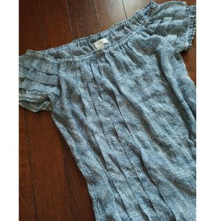 SALE☆　Sfera ペイズリー柄シフォンカットソー(カットソー(半袖/袖なし))