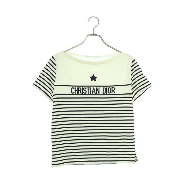 100%の保証 クリスチャンディオール - Dior Christian S レディース ボーダーTシャツ ロゴ 243T31A4085 Tシャツ(半袖+袖なし)