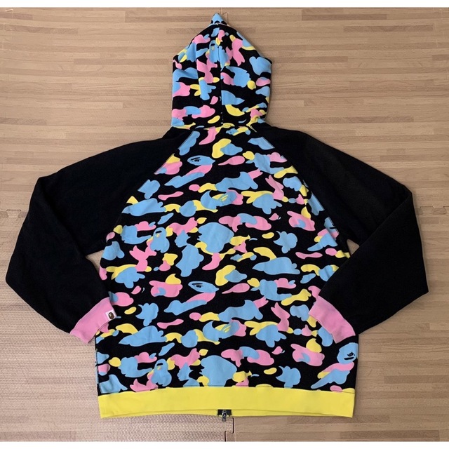 ★激レア★APE マルチカモ クレイジー パーカー XL シャーク kaws