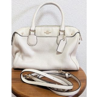 コーチ(COACH)のCOACH　レザーバッグ　ホワイト(ショルダーバッグ)