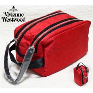 ヴィヴィアンウエストウッド(Vivienne Westwood)の新品【ヴィヴィアンウエストウッド】ラインエンボスORB ポーチ 縦持ちバッグ(その他)