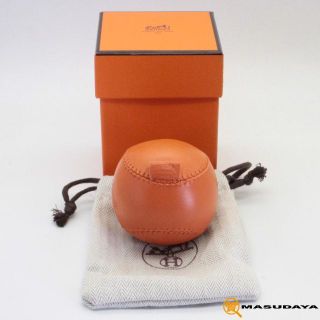 エルメス オレンジレザー野球ボール【美品】-