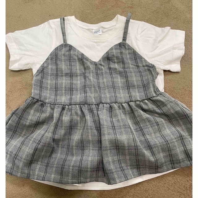 上下セットガールズ140cm キッズ/ベビー/マタニティのキッズ服女の子用(90cm~)(Tシャツ/カットソー)の商品写真