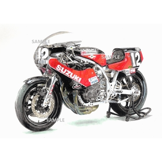 スズキ(スズキ)のスズキ GSX1000 水彩画 バイク イラスト(その他)