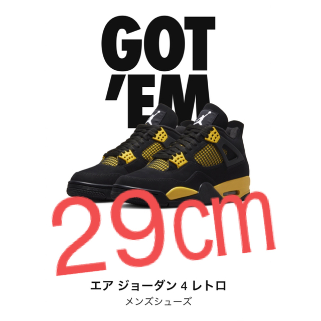 サイズ29cmNike Air Jordan 4 Retro "Thunder" 29㎝