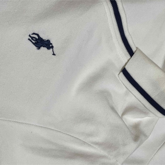 POLO RALPH LAUREN(ポロラルフローレン)の【美品】ポロラルフローレン　Ｖネックポロシャツ　スリムフィット　L レディースのトップス(ポロシャツ)の商品写真