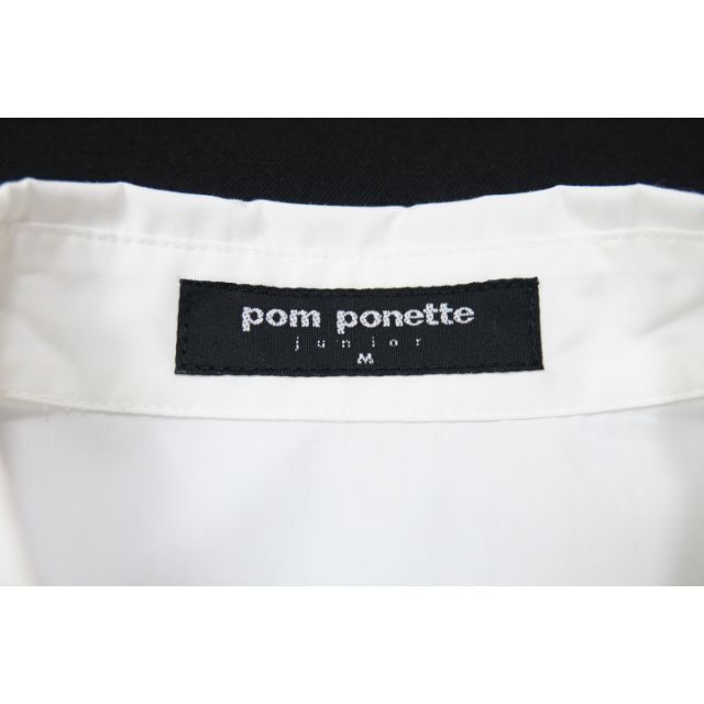 pom ponette(ポンポネット)のポンポネット シャツ　pom ponette白シャツ キッズ/ベビー/マタニティのキッズ服女の子用(90cm~)(ブラウス)の商品写真