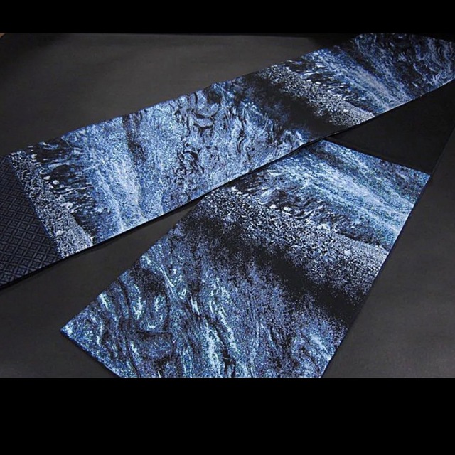 西陣(ニシジン)の西陣織　袋帯　オーロラ　青の洞窟 レディースの水着/浴衣(帯)の商品写真