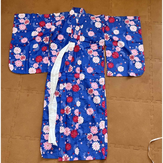 浴衣　女の子　ハンドメイド　110  夏祭り　花火大会 キッズ/ベビー/マタニティのキッズ服女の子用(90cm~)(甚平/浴衣)の商品写真