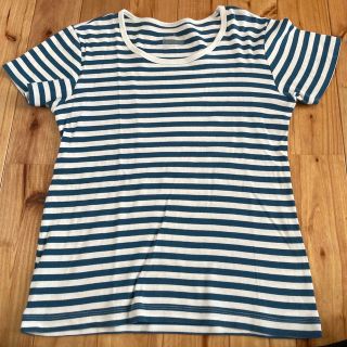 ムジルシリョウヒン(MUJI (無印良品))の無印良品　カットソー　ボーダー　半袖(Tシャツ(半袖/袖なし))