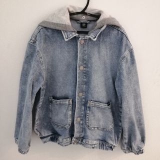 エイチアンドエム(H&M)のH＆M フーデッドデニムジャケット キッズ 140(ジャケット/上着)