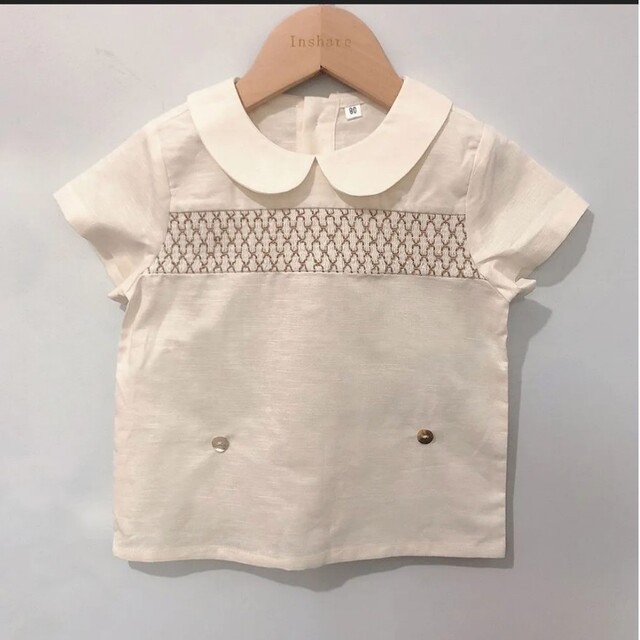 スモッキングセットアップ　90センチ キッズ/ベビー/マタニティのキッズ服男の子用(90cm~)(Tシャツ/カットソー)の商品写真