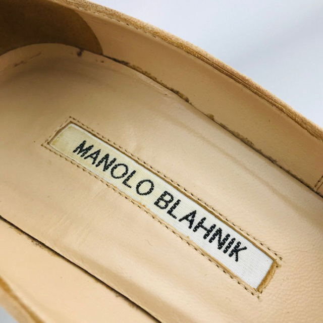 MANOLO BLAHNIK(マノロブラニク)の良品★マノロブラニク★スエードレザー ポインテッドトゥ パンプス(37) レディースの靴/シューズ(ハイヒール/パンプス)の商品写真