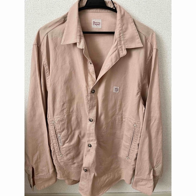 PAPAS サーモンピンクカットソー メンズのトップス(Tシャツ/カットソー(七分/長袖))の商品写真