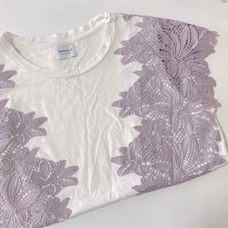 ローズバッド(ROSE BUD)のROSE BUD ローズバッド レーストップス Tシャツ サイズF(Tシャツ(半袖/袖なし))