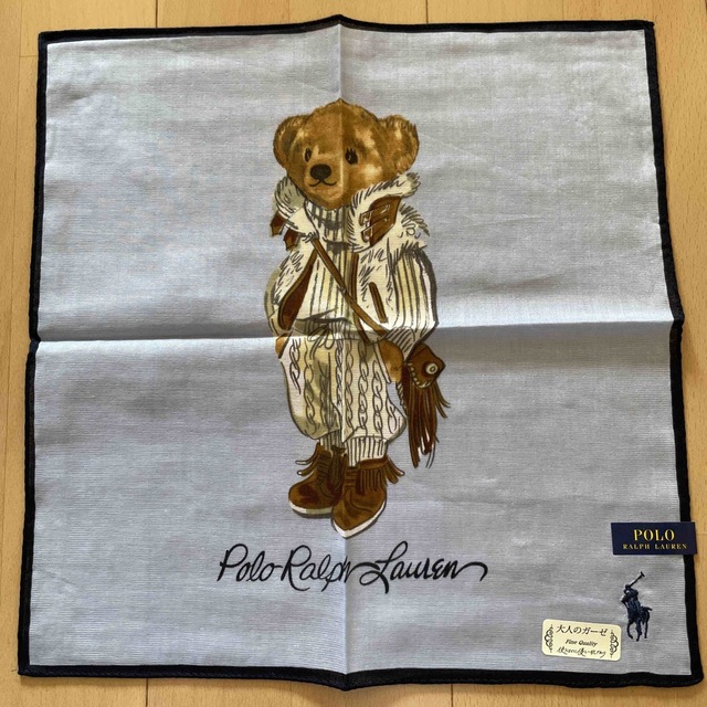 POLO RALPH LAUREN(ポロラルフローレン)の新品☆ポロベアガーゼハンカチ　ポロラルフローレン レディースのファッション小物(ハンカチ)の商品写真