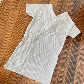 新品未使用　半袖　Tシャツ　ワンピース　授乳服　マタニティ　M グレー(マタニティウェア)