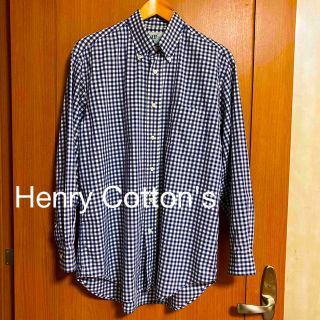 Henry cotton's コットンシャツ(ボタンダウンカラー／長袖)(シャツ)