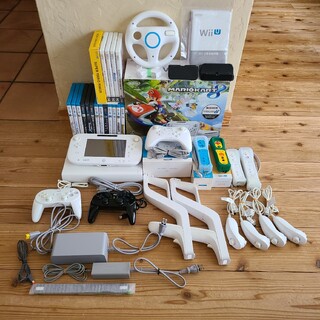 ウィーユー(Wii U)の◼️Wiiuマリオカート8セット＆周辺機器、ゲームソフト18本(家庭用ゲーム機本体)