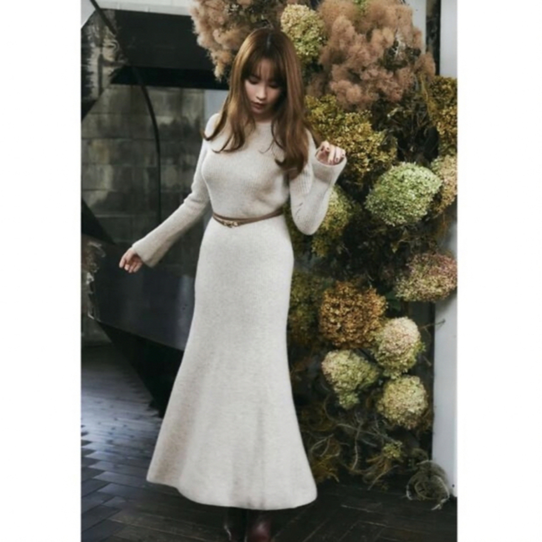 Her lip to(ハーリップトゥ)のWool and Cashmere Blend Knit Dress レディースのワンピース(ロングワンピース/マキシワンピース)の商品写真