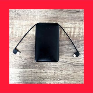 【美品】モバイルバッテリー 小型 Micro USB Type-C iPhone(バッテリー/充電器)